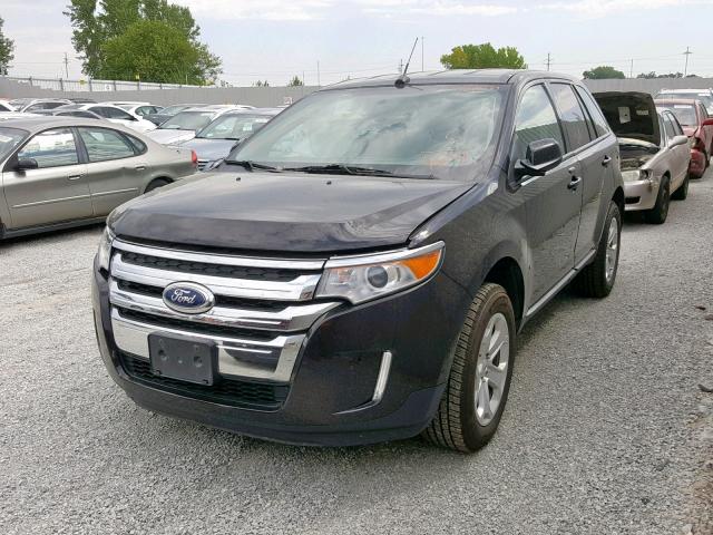 2FMDK4JC9EBB04614 - 2014 FORD EDGE SEL BROWN photo 2