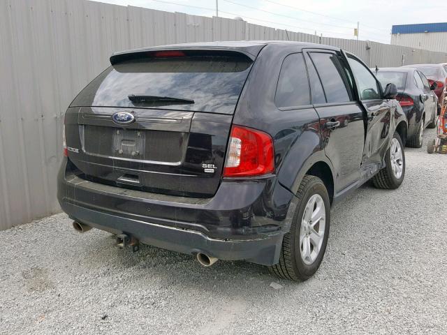 2FMDK4JC9EBB04614 - 2014 FORD EDGE SEL BROWN photo 4