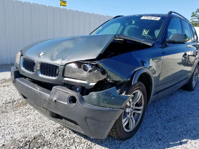 WBXPA93485WD04895 - 2005 BMW X3 3.0I GREEN photo 9