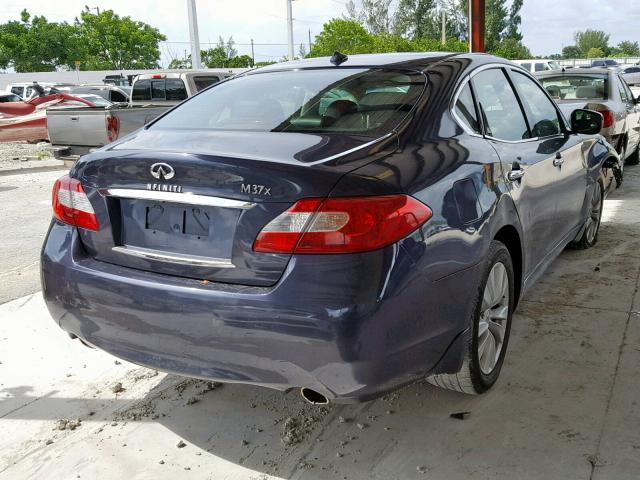 JN1BY1AR0BM371629 - 2011 INFINITI M37 X BLUE photo 4