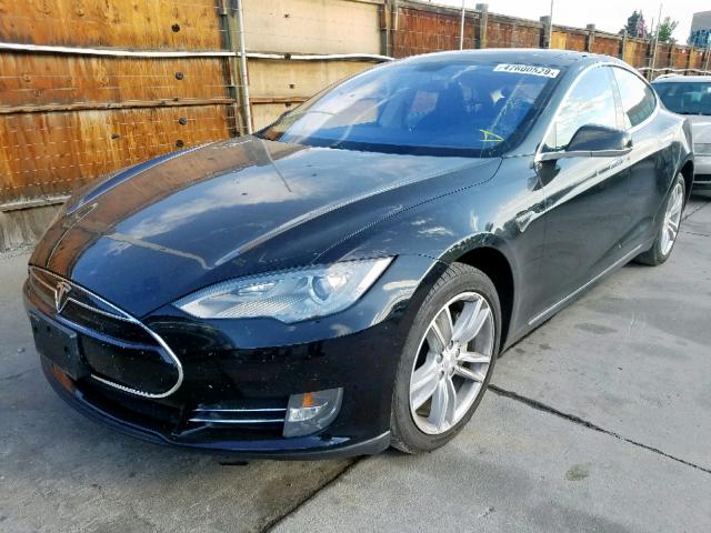 5YJSA1DPXCFS00716 - 2012 TESLA MODEL S BLACK photo 2