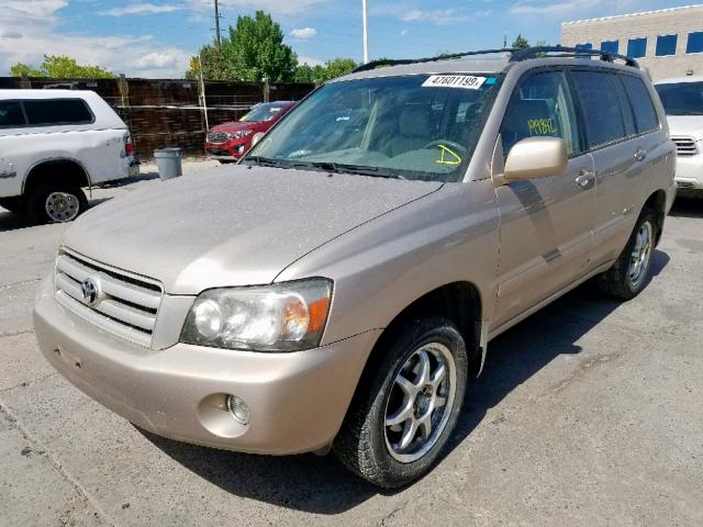 JTEEP21A770192673 - 2007 TOYOTA HIGHLANDER TAN photo 2