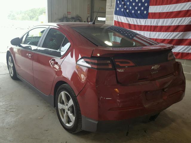 1G1RA6E41EU150341 - 2014 CHEVROLET VOLT RED photo 3