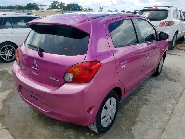 ML32A3HJ8EH016754 - 2014 MITSUBISHI MIRAGE DE PINK photo 4