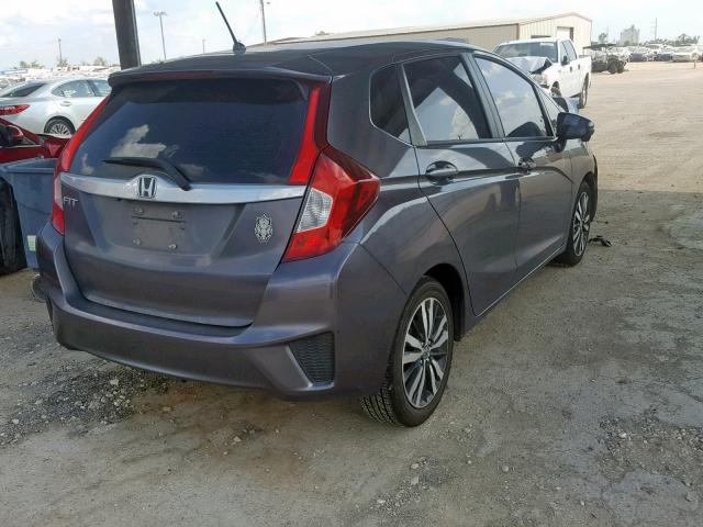 JHMGK5H72GX033752 - 2016 HONDA FIT EX GRAY photo 4