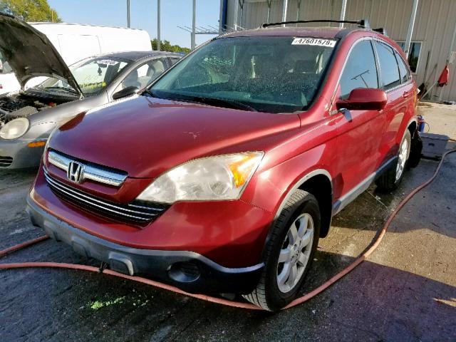 JHLRE38717C074065 - 2007 HONDA CR-V EXL RED photo 2