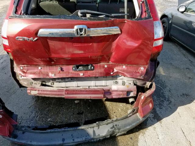 JHLRE38717C074065 - 2007 HONDA CR-V EXL RED photo 9