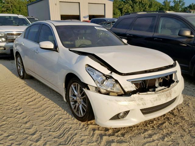 JN1CV6AP8AM403184 - 2010 INFINITI G37 BASE WHITE photo 1