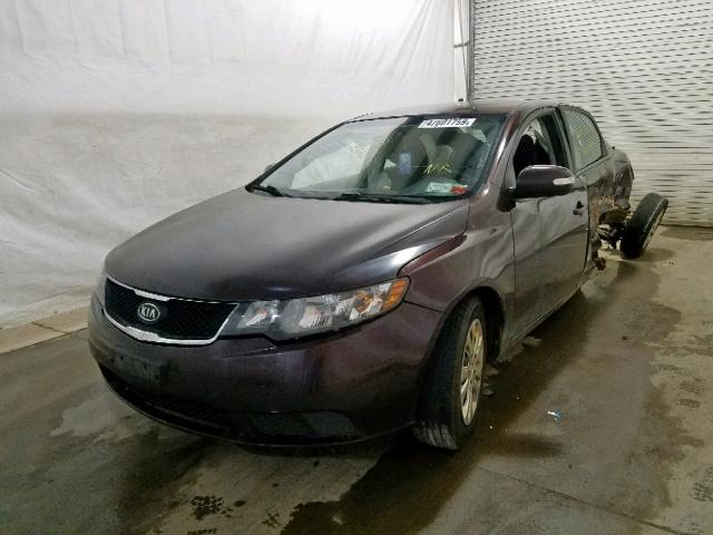 KNAFU4A2XA5060813 - 2010 KIA FORTE EX BURGUNDY photo 2