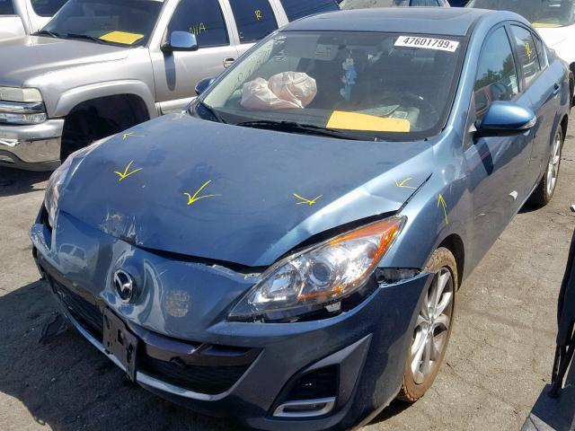 JM1BL1S61A1128847 - 2010 MAZDA 3 S BLUE photo 2