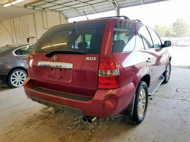 2HNYD18603H549617 - 2003 ACURA MDX TOURIN BURGUNDY photo 4