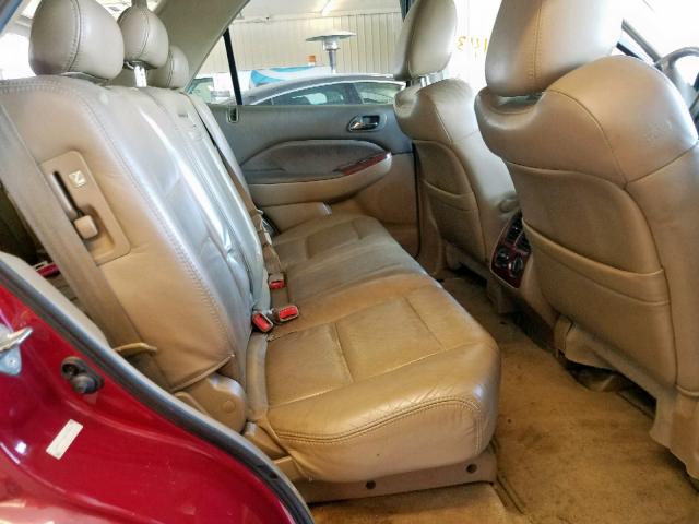 2HNYD18603H549617 - 2003 ACURA MDX TOURIN BURGUNDY photo 6