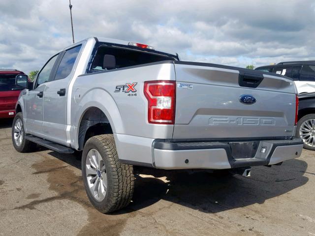 1FTEW1EP0JFD12396 - 2018 FORD F150 SUPER SILVER photo 3