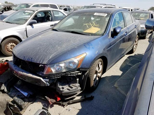 1HGCP26879A149080 - 2009 HONDA ACCORD EXL BLUE photo 2