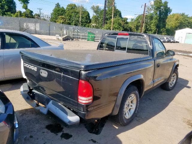 1B7FL16X72S669580 - 2002 DODGE DAKOTA BAS BLACK photo 4