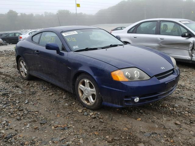 KMHHM65D43U056859 - 2003 HYUNDAI TIBURON BLUE photo 1