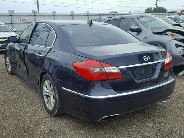 KMHGC4DD8CU193436 - 2012 HYUNDAI GENESIS 3. BLUE photo 3