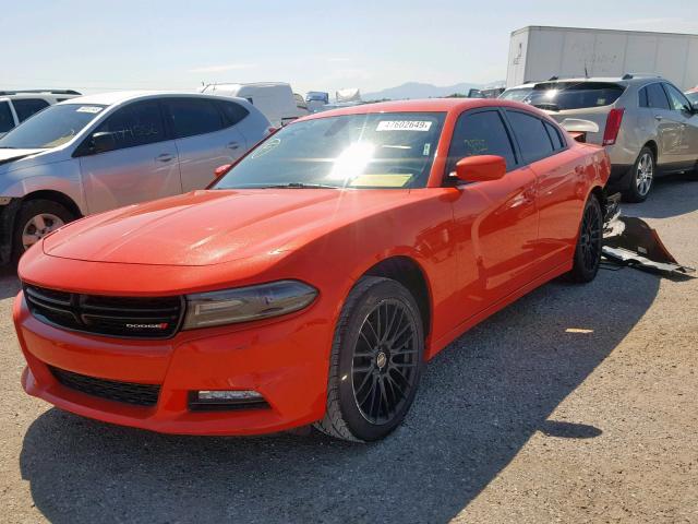 2C3CDXHG5JH133592 - 2018 DODGE CHARGER SX ORANGE photo 2