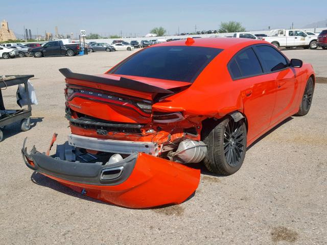 2C3CDXHG5JH133592 - 2018 DODGE CHARGER SX ORANGE photo 4