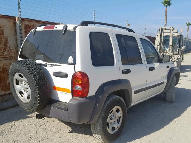 1J4GL48K84W179274 - 2004 JEEP LIBERTY SP WHITE photo 4