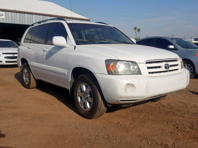 JTEEP21A050077605 - 2005 TOYOTA HIGHLANDER WHITE photo 1