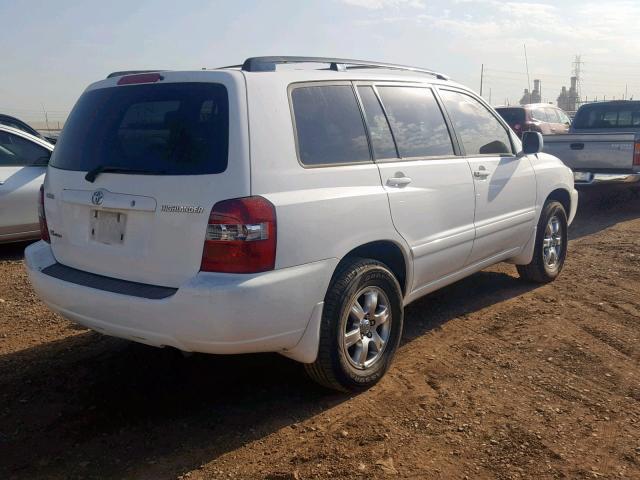 JTEEP21A050077605 - 2005 TOYOTA HIGHLANDER WHITE photo 4