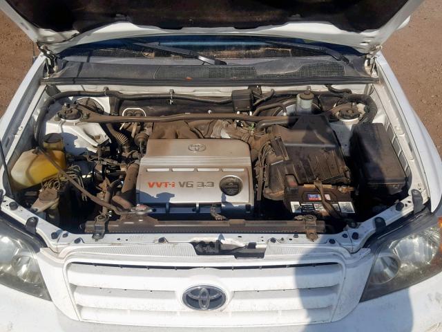 JTEEP21A050077605 - 2005 TOYOTA HIGHLANDER WHITE photo 7