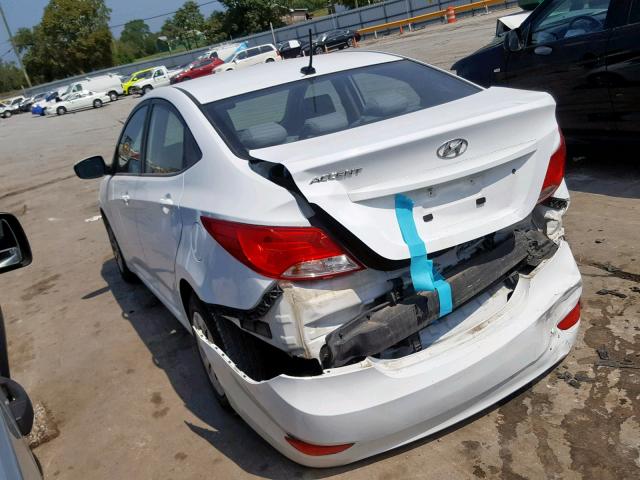 KMHCT4AE2HU274029 - 2017 HYUNDAI ACCENT SE WHITE photo 3