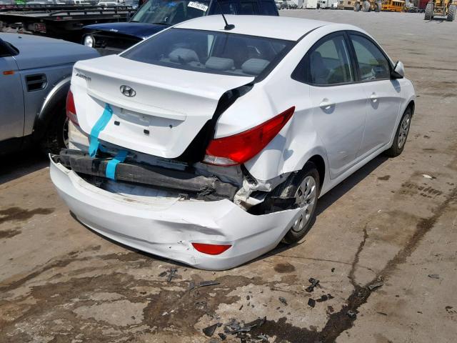 KMHCT4AE2HU274029 - 2017 HYUNDAI ACCENT SE WHITE photo 4