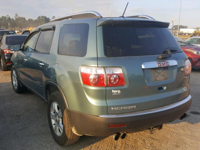 1GKER13D49J196407 - 2009 GMC ACADIA SLE GREEN photo 3