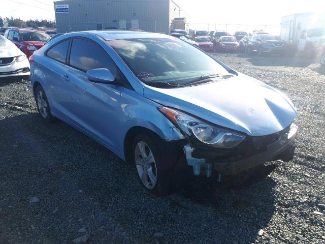 KMHDH6AE8DU017100 - 2013 HYUNDAI ELANTRA CO BLUE photo 1