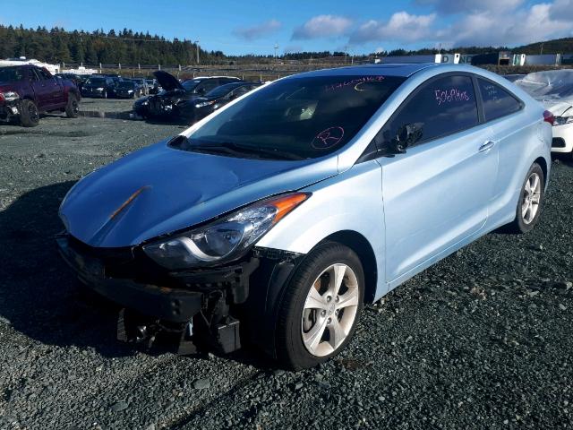 KMHDH6AE8DU017100 - 2013 HYUNDAI ELANTRA CO BLUE photo 2