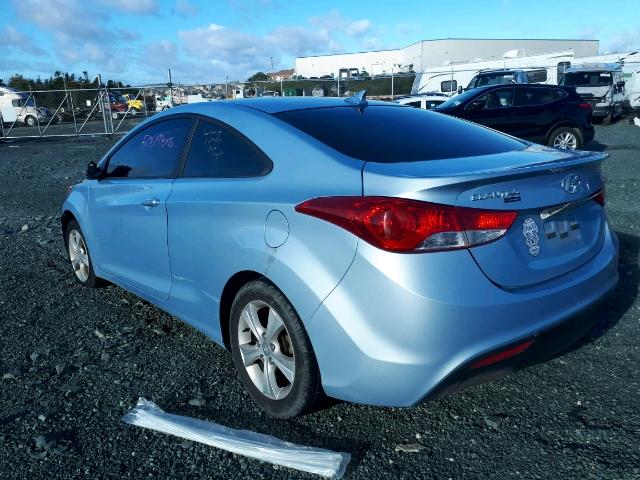 KMHDH6AE8DU017100 - 2013 HYUNDAI ELANTRA CO BLUE photo 3