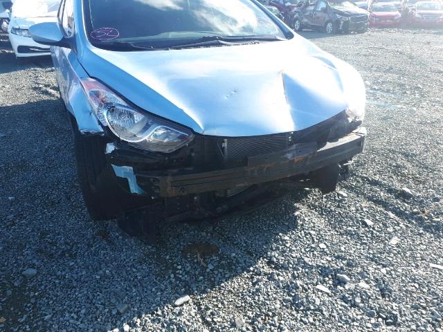 KMHDH6AE8DU017100 - 2013 HYUNDAI ELANTRA CO BLUE photo 9