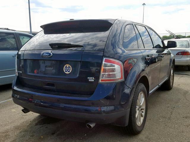 2FMDK48C99BA67754 - 2009 FORD EDGE SEL BLUE photo 4