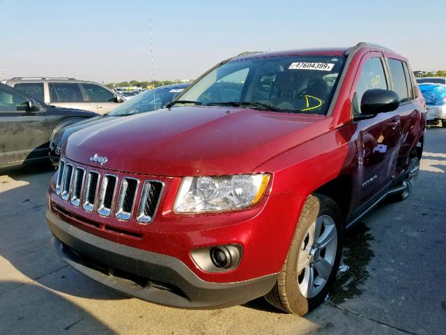 1C4NJCBA4DD140738 - 2013 JEEP COMPASS SP RED photo 2