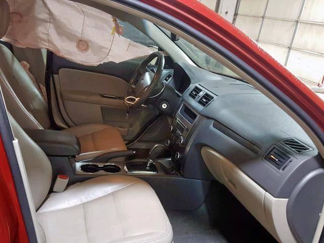 3FAHP0JA0AR293797 - 2010 FORD FUSION SEL RED photo 5