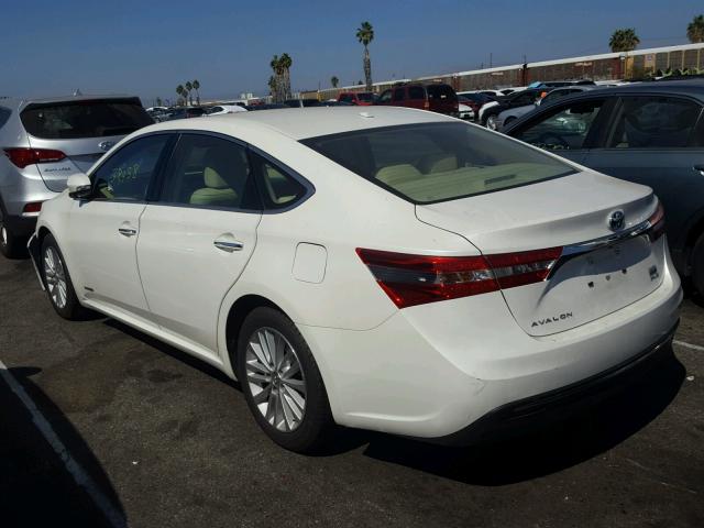 4T1BD1EB9EU024824 - 2014 TOYOTA AVALON HYB WHITE photo 3