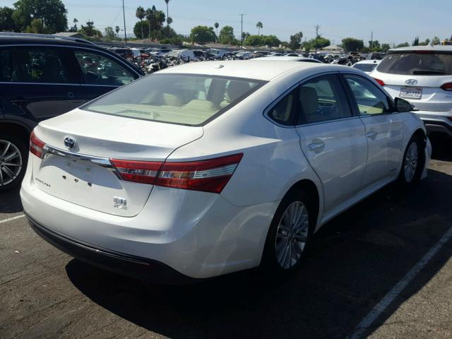 4T1BD1EB9EU024824 - 2014 TOYOTA AVALON HYB WHITE photo 4