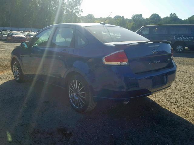 1FAHP36N29W131983 - 2009 FORD FOCUS SES BLUE photo 3