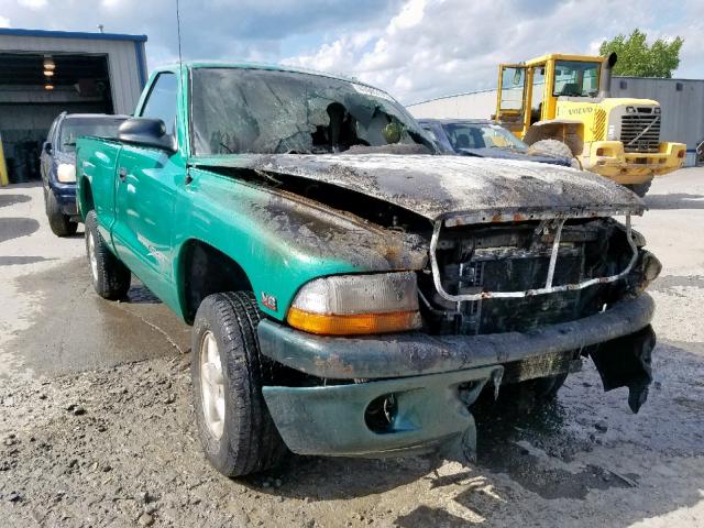 1B7GG26N4YS534689 - 2000 DODGE DAKOTA GREEN photo 1