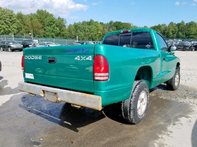 1B7GG26N4YS534689 - 2000 DODGE DAKOTA GREEN photo 4