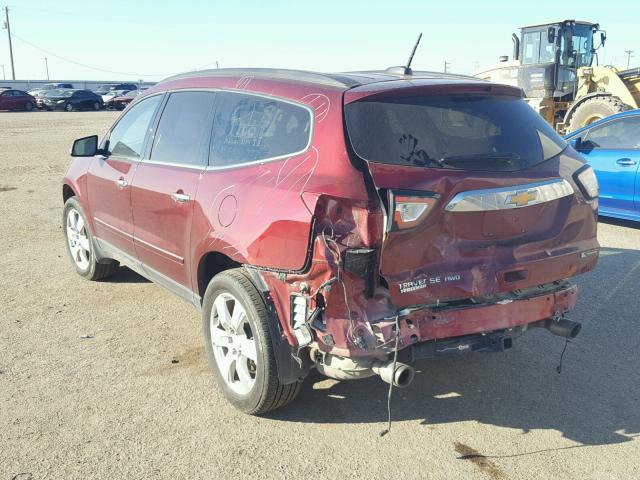 1GNKVJKD2HJ309515 - 2017 CHEVROLET TRAVERSE P MAROON photo 3