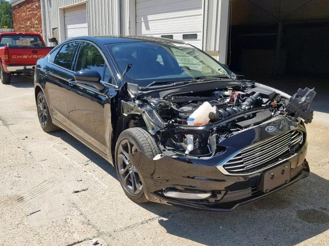 3FA6P0G74JR272518 - 2018 FORD FUSION S BLACK photo 1