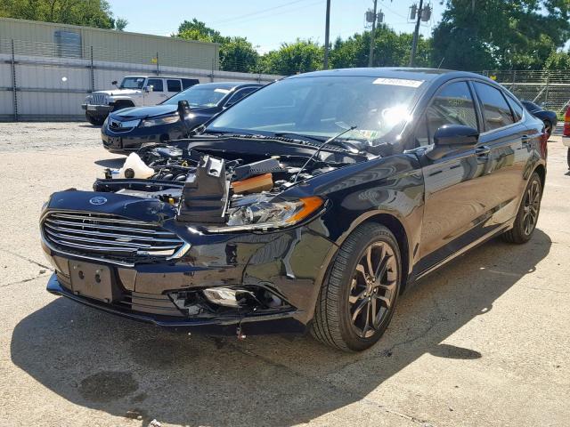 3FA6P0G74JR272518 - 2018 FORD FUSION S BLACK photo 2