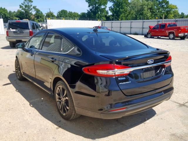 3FA6P0G74JR272518 - 2018 FORD FUSION S BLACK photo 3