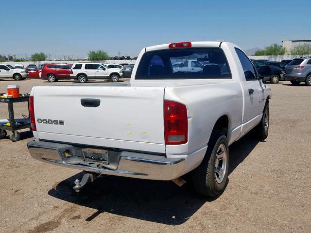 1D7HA16K53J635444 - 2003 DODGE RAM 1500 S WHITE photo 4