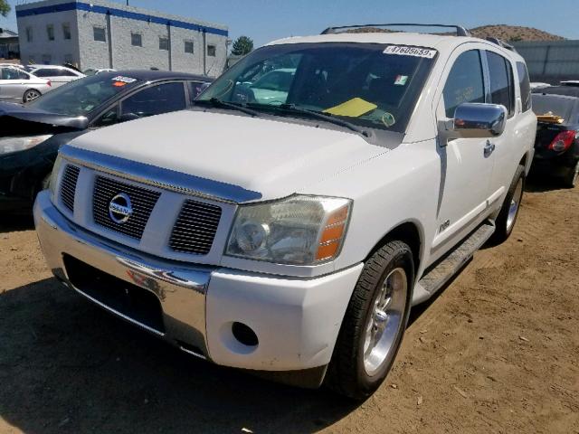 5N1AA08A77N703103 - 2007 NISSAN ARMADA SE WHITE photo 2