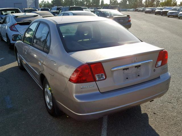 JHMES96613S012228 - 2003 HONDA CIVIC HYBR GOLD photo 3