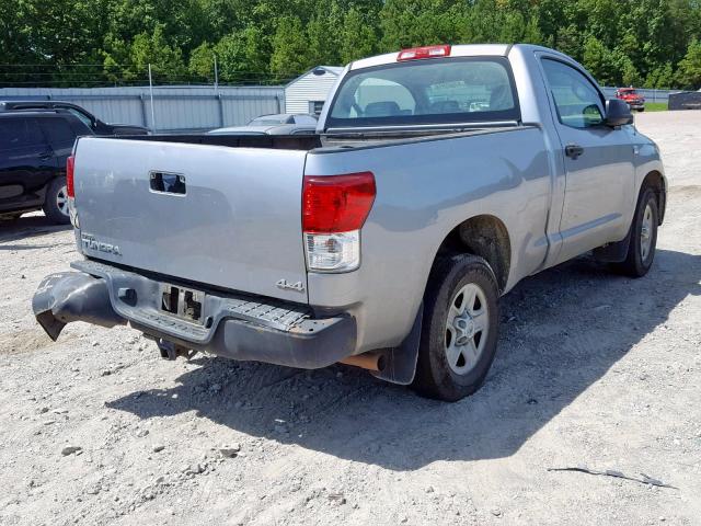 5TFKM5F12AX001153 - 2010 TOYOTA TUNDRA SILVER photo 4